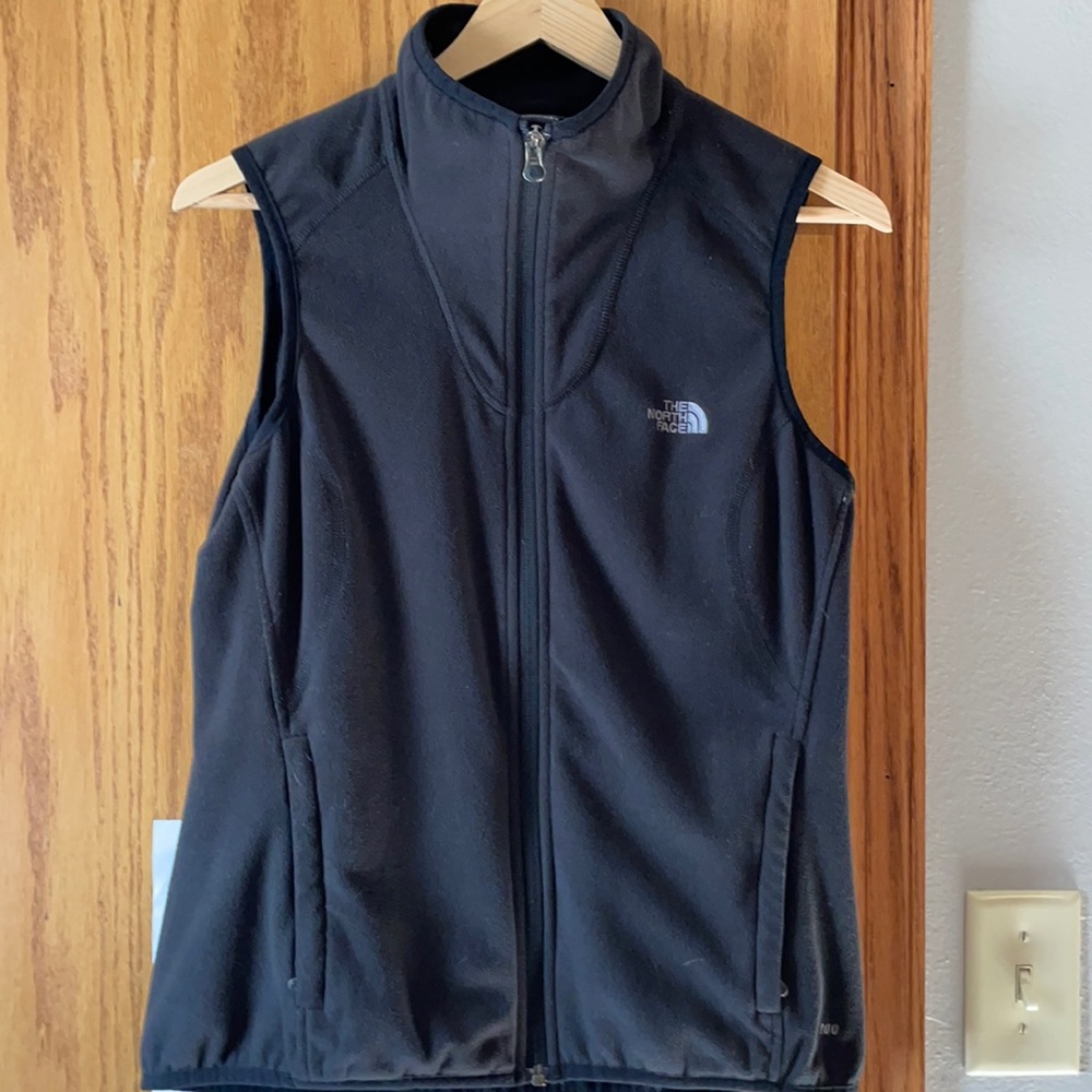 The North Face woman’s black fleece vest